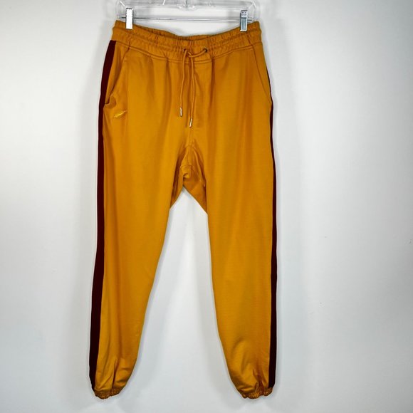 Publish Brand The Wyatt Side Stripe Jogger Pants Gold & Maroon Size Medium - Picture 2 of 14